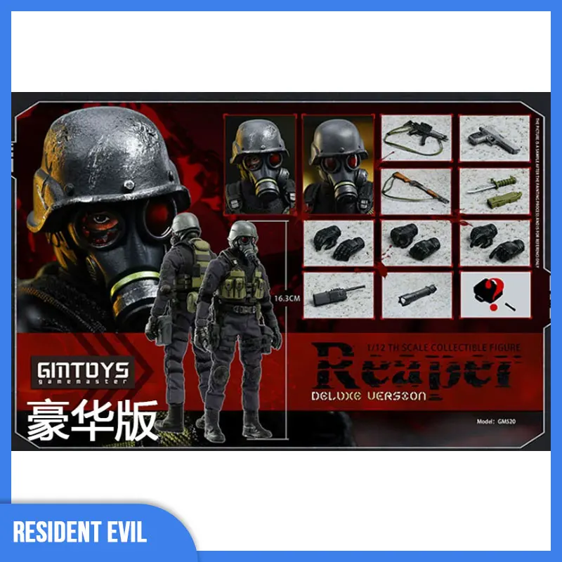 

[In Stock] Gmtoys 1/12 Resident Evil Death Hunk Reaper Deluxe Game Anime Action Figure Collectable Model Toy Gift