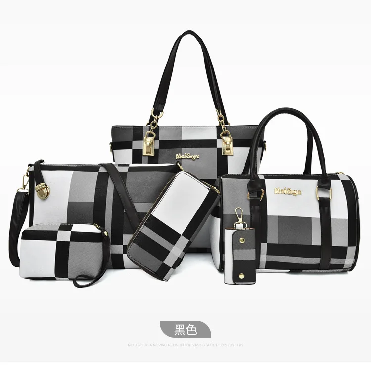 

Six Piece Set Luxury Bags for Women Famous Brand Handbag Ladies Hand Designer Purses Handbags Shoulder Custom Tote Crossbody Bag