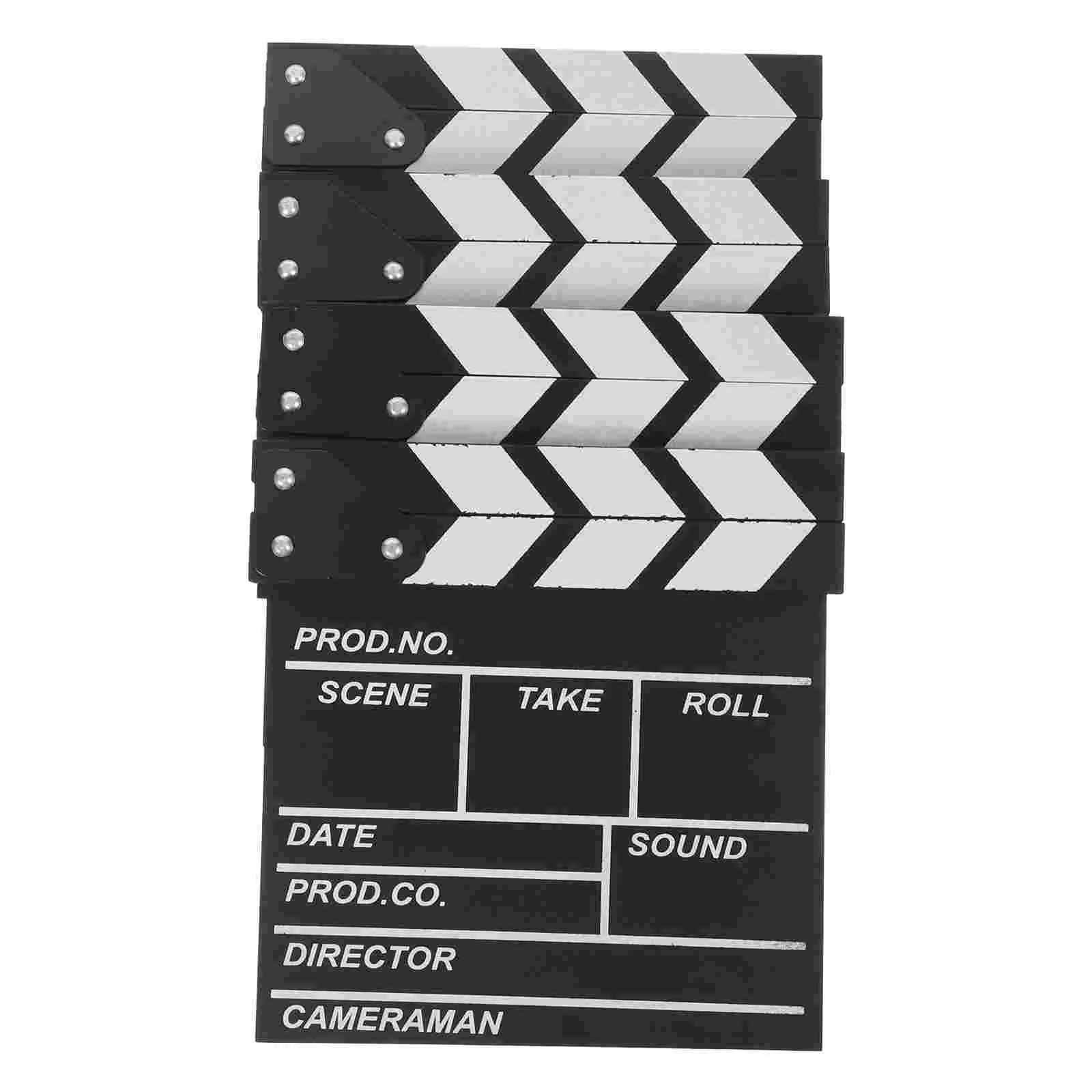 

4 Pcs Slate Clapper Wooden Directors Board Decor Decorate Movie Clapboard Film Clapperboard Party Prop