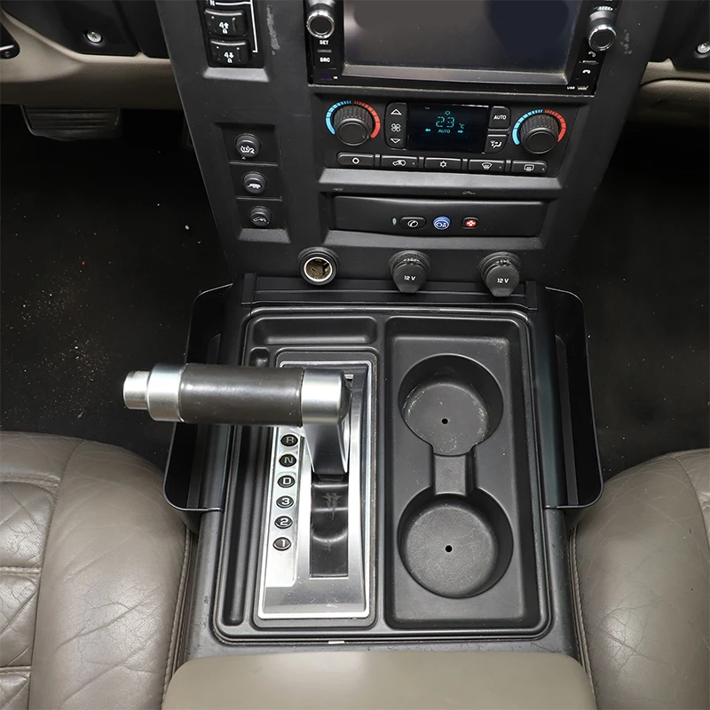 Vassoio Organizer per Cambio Adatto per Hummer H2 2003-2009, Scatola portaoggetti per Console Centrale, Vassoio portaoggetti in ABS, Crea Spazio Extra per conducente e passeggero (Adatto per H2