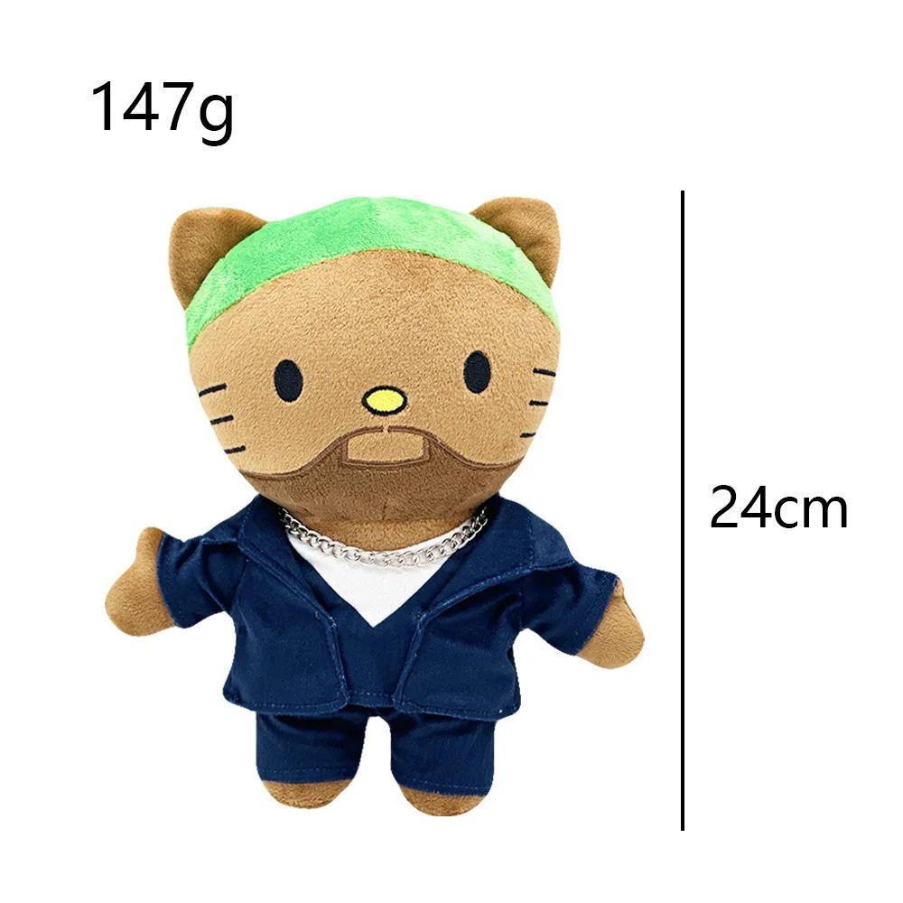 thumbnail image 1 of 24cm Hello Kitty Travis Scotted Plush Cartoon Wayne Singer Cat Plushines Stuffed Soft Collection Model Toy For Kid Birthday Gift, 1 of 5