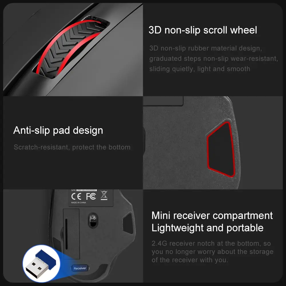 E-YOOSO X-26 USB 2.4G Wireless Gaming Mouse 4800 DPI 5 Buttons Optical Gamer Mice Ergonomic for Computer Laptop PC wireless mouse gaming mouse wireless gaming mouse ergonomic mouse wireless optical mouse