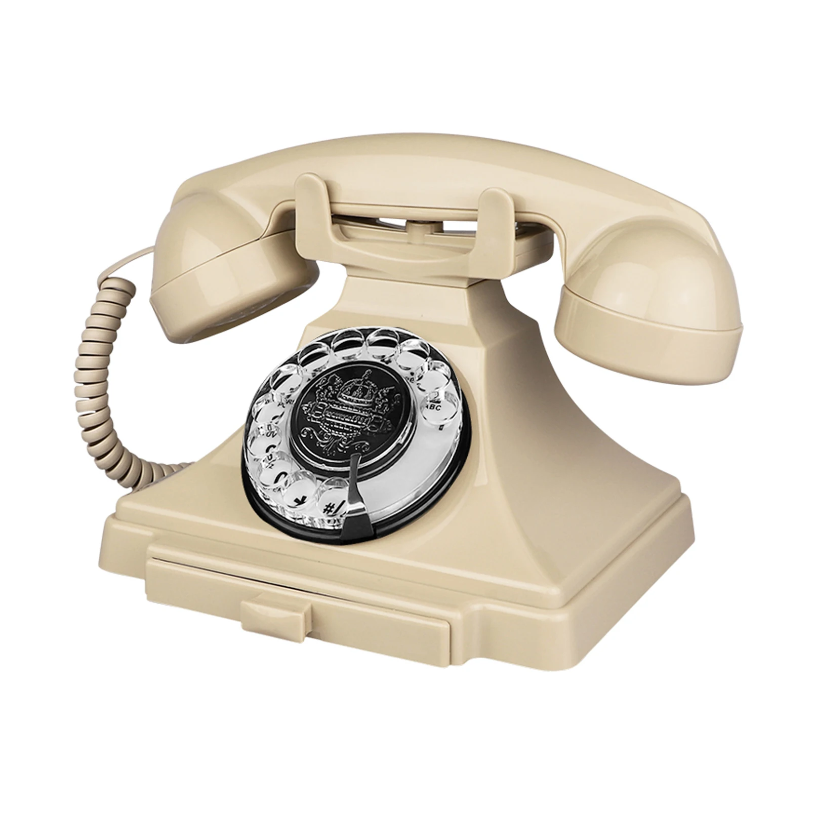 Retro Landline Telephone, Corded Antique Phone Vintage, 1930s Rotary Dial Home Decor Phone, Old Fashion Decorative House Phones