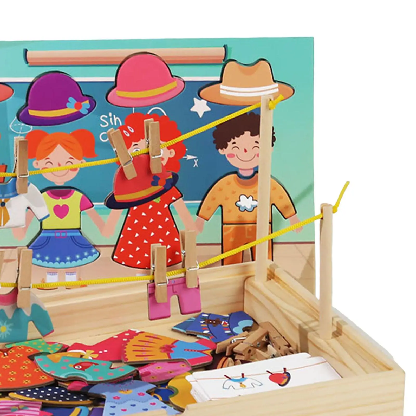Wooden Dress up Puzzles Matching Sorting Toy for Ages 2 3 4 5 Kids 5
