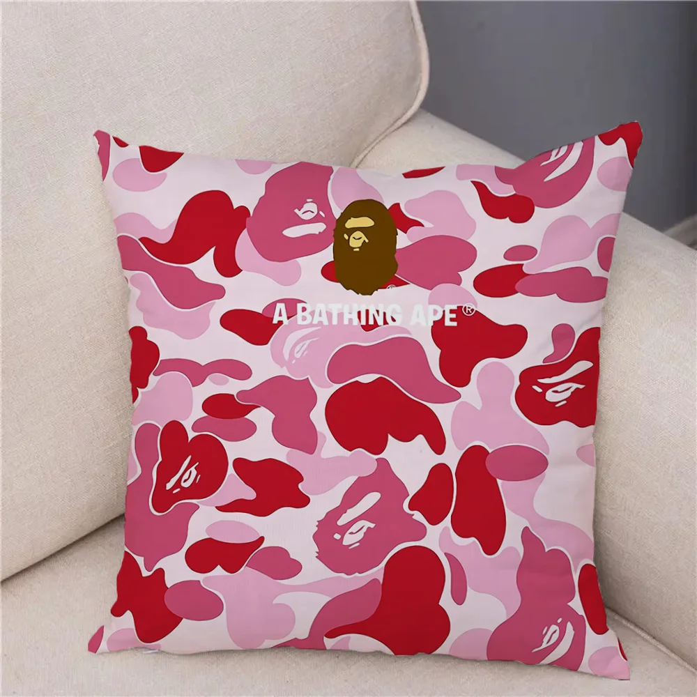 베개 커버용 B-BAPE 케이스, 라운지 의자 쿠션 커버, 장식 베개 커버, 양면 인쇄 베개 케이스 쿠션, 40x40, 45x45 