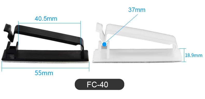 10Pcs Self-adhesive Cable Organizer Wire Tie Clips Holder Clamp Management Car GPS Data Decorative Cord Winder Manager 3M Glue – Detail 6