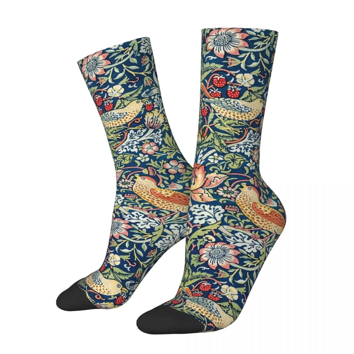 

Strawberry Thief - Design Of William Morris Socks Harajuku Super Soft Stockings All Season Long Socks Accessories for Unisex