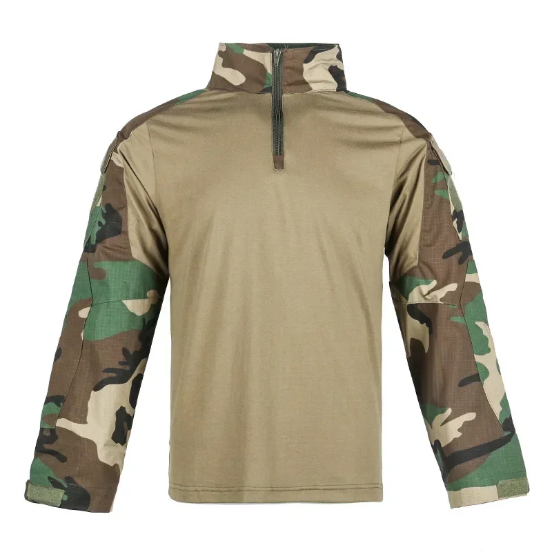 Men's Outdoor Tactical Hiking T-Shirts,Hunting  Camouflage Long Sleeve Hunting Climbing Shirt,Male Breathable Sport Clothes 3