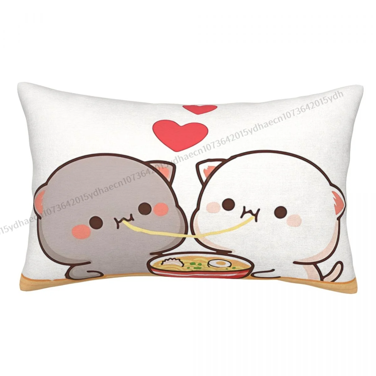 EatNoodlePrintedPillowCasePeachandGomaMochiCatBackpack