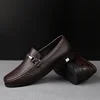 Luxury Men Casual Shoes Genuine Leather Men Loafers Handmade Slip-On Flats Leisure Walk Mocasines High Quality Man Driving Shoes 3