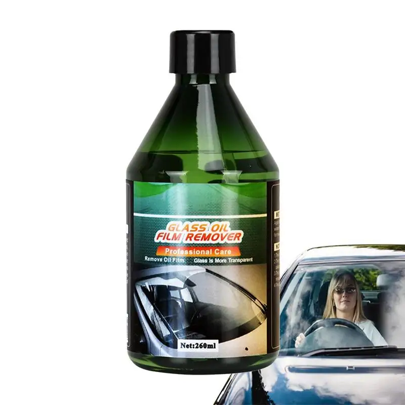 

Car Glass Oil Film Cleaner 260ml Auto Window Cleaner Anti Fog Glass Stripper Water Stains Remover Car Glass Cleaner Liquid