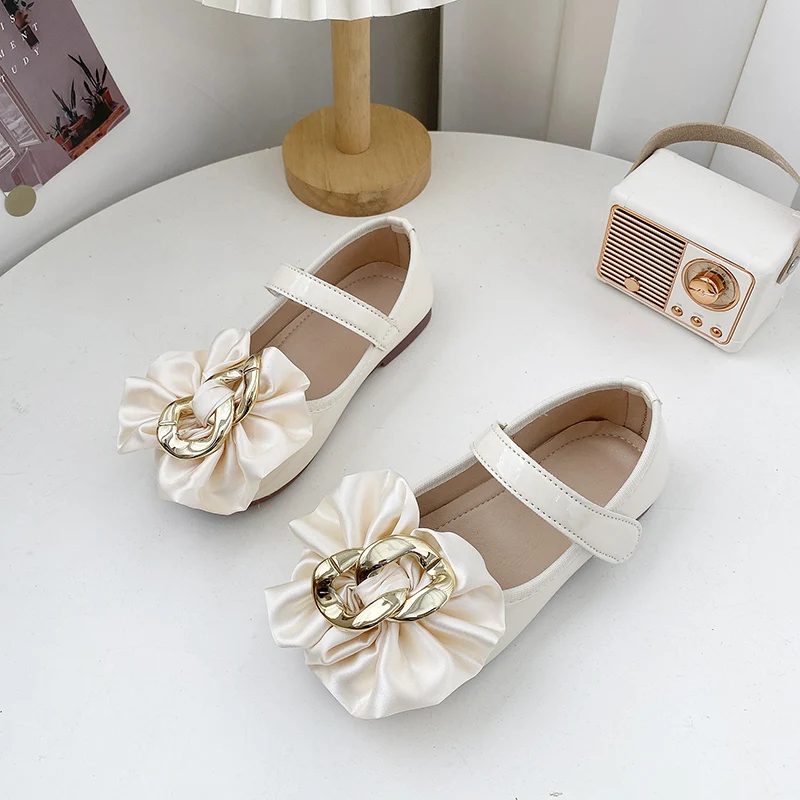 Girls Princess Sandals with Glitter Bow for Summer