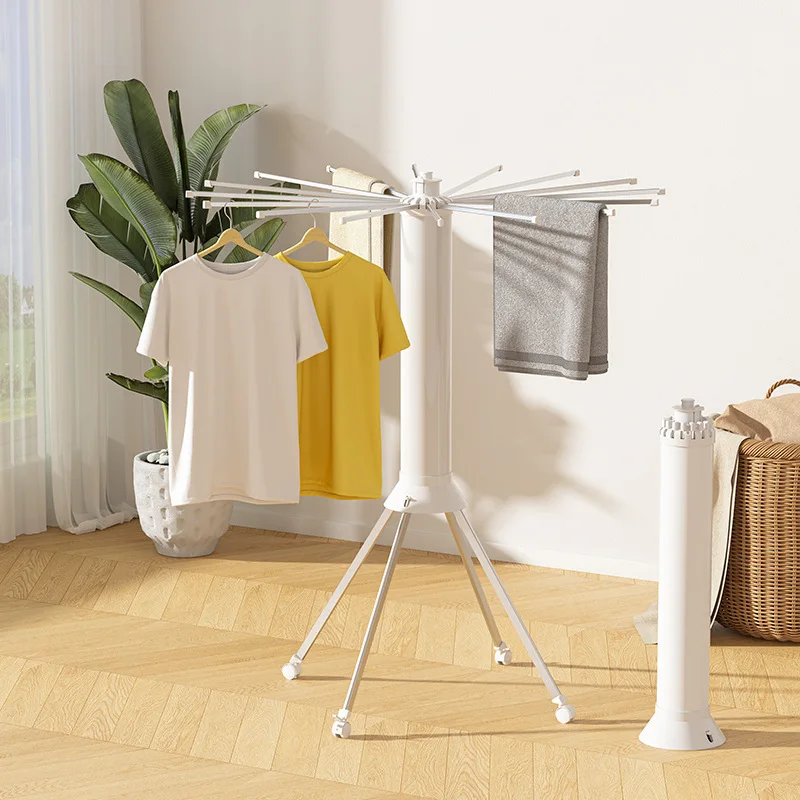 360-degree-Rotating-Clothes-Drying-Rack-Floor-standing-Folding-Clothes ...
