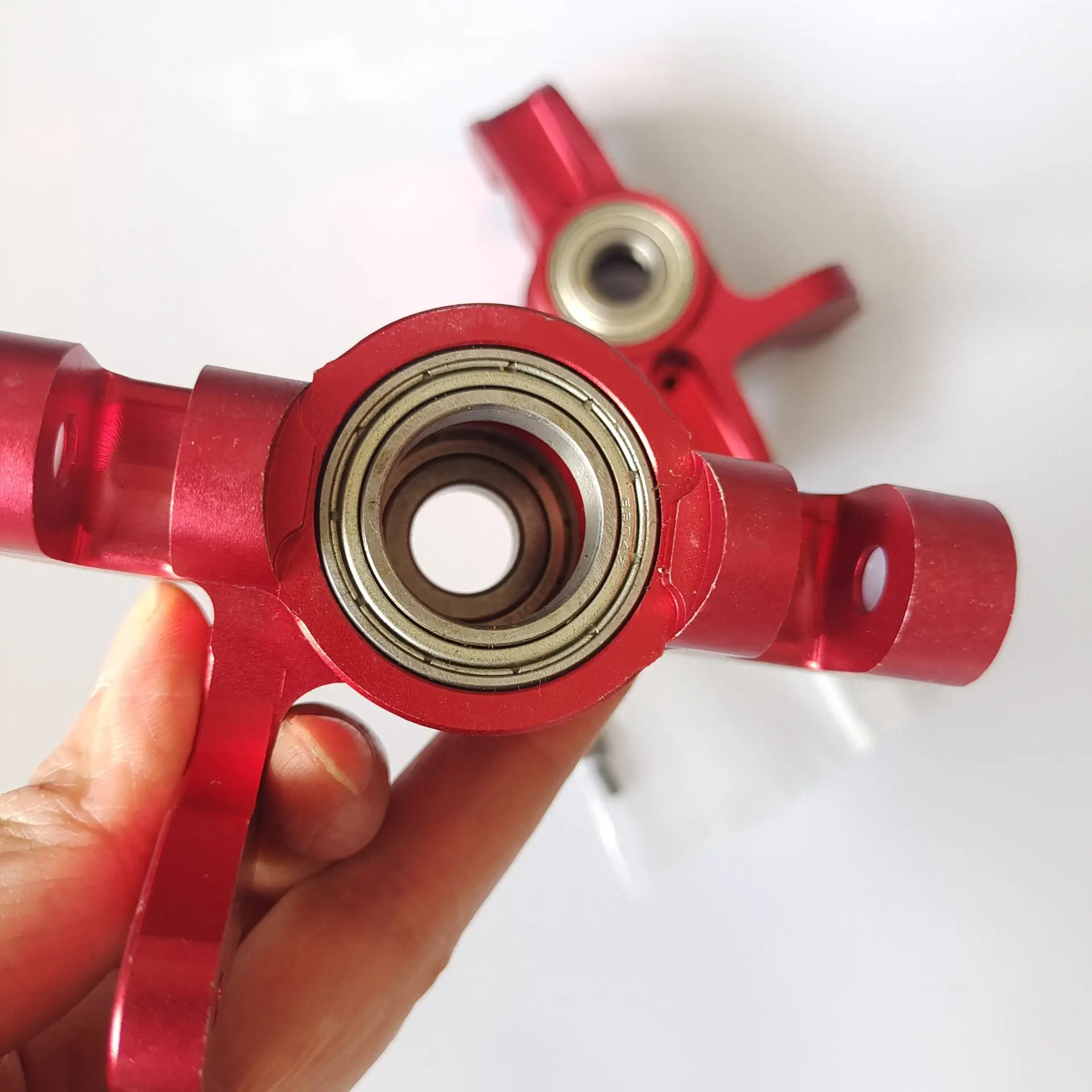 Area RC Alloy Front Metal Wheel Hub Carrier Mount Steering for Losi 5ive-t DTT Rovan LT KingMotorX2 1/5 RC CAR red color