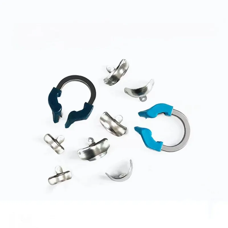 Dental-Schnittmatriziensystem, abschnittsweise konturierte Metallmatrizenbänder, Nickel-Titan, universelle/schmale Klemmen, zahnmedizinische Materialien – Detail 4