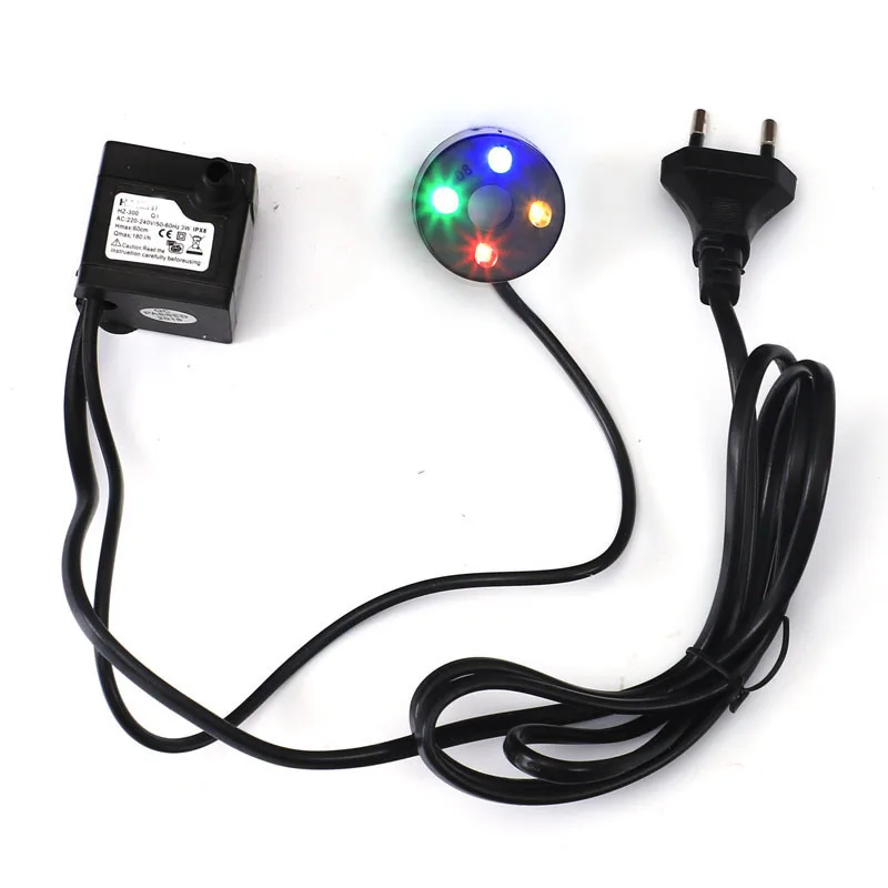 Aquarium 220V 3W Submersible Water Pump LED Fish Tank Fountain Fish Pond Tank EU Plug Aquario Water Pumps Aquatic Pet Kit