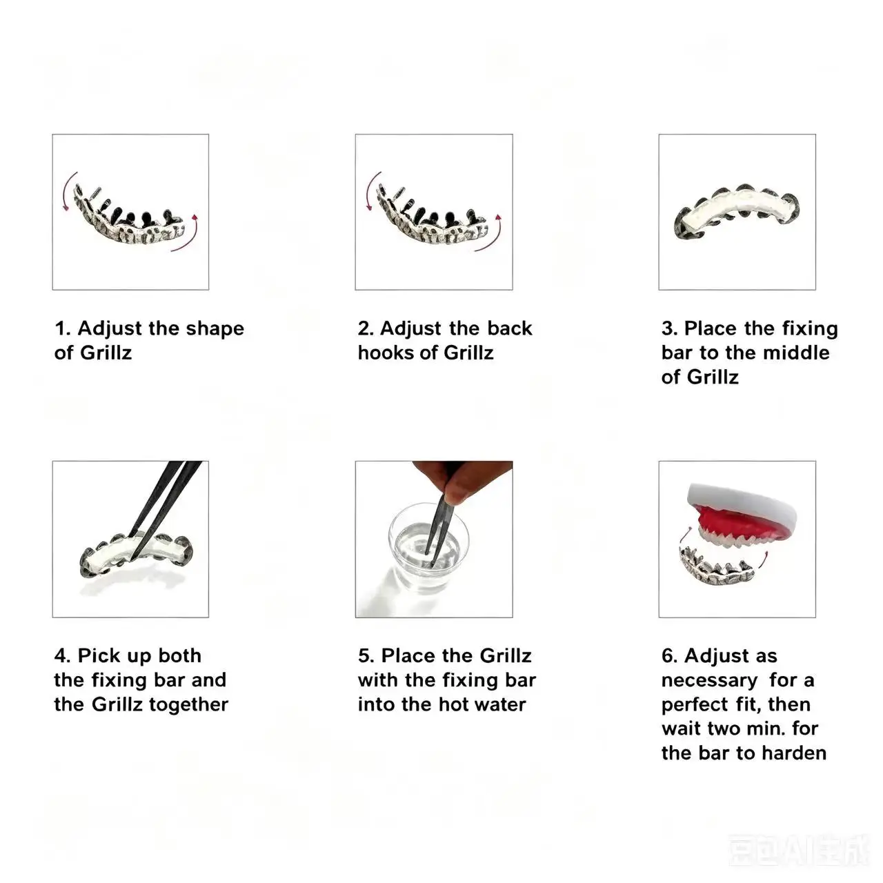Gold Silver Plated HIP HOP Teeth Grillz Top & Bottom Grills Set With silicone Real Shiny Tooth Sets 5
