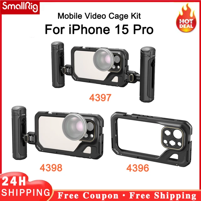 Smallrig-Kit de Video móvil para iPhone 15 Pro Max, accesorios de teléfono  móvil de mano Dual, accesorios de mano individuales - AliExpress