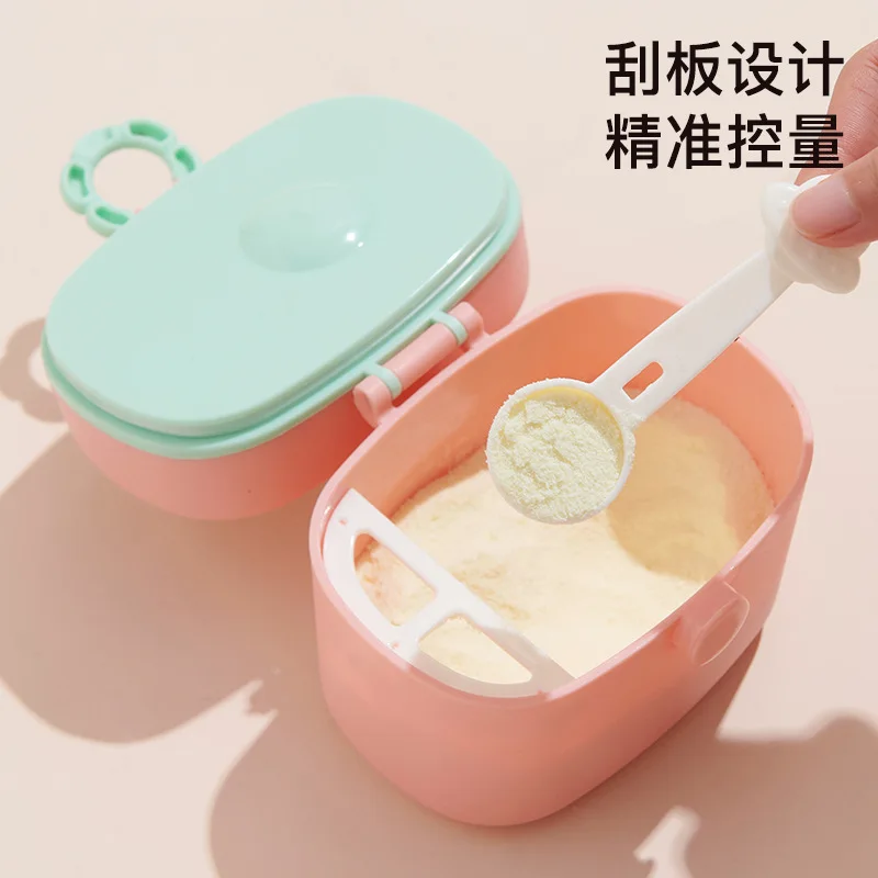 Portable Baby Food Storage Box Bpa Free Formula Dispenser Cartoon Infant Milk Powder Box Toddler Snacks Cup Container