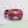 Safety Elastic Bowtie Cat Collar Bell Adjustable Buckle Bow Tie Plush Collar Small Dog Velvet Pet Supplier Suede Collar 6