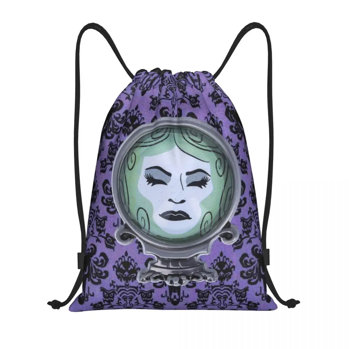 

Haunted Mansion Purple Madame Drawstring Bags Women Men Portable Gym Sports Sackpack Halloween Ghost Training Storage Backpacks