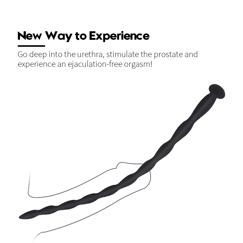 Penis Sex Toys Runyu Silicone Wave Horse Eye Stick Urethran Expander SM Penis Plug Men Urethra Masturbation Stimulator
