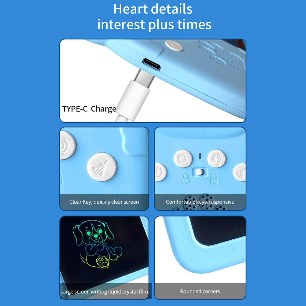 Lcd Drawing Tablet For Kids Painting Tools For Boys And Girls Electronic Writing Board Educational Toys