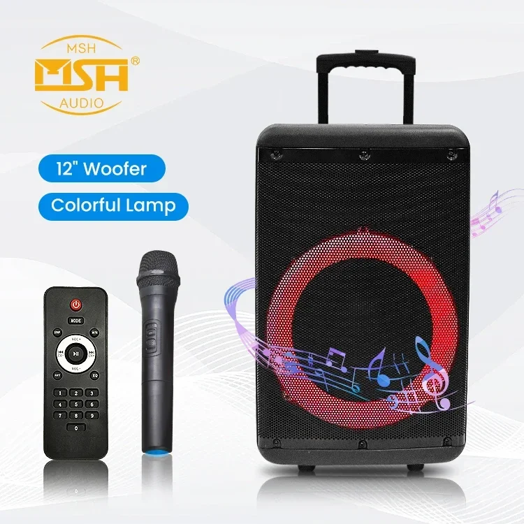 

MSH 2023 новый модный открытый стерео Музыка Караоке 15 ''активный динамик Dj Pro аудио динамики