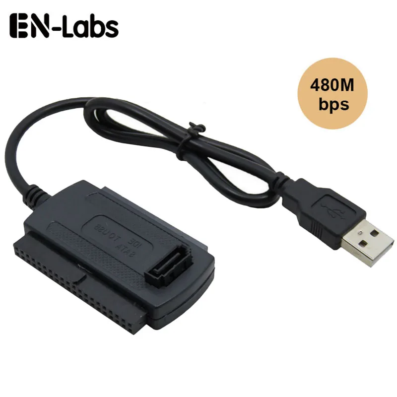 3-in-1 USB 2.0 To IDE / SATA 2.5" 3.5" Hard Drive Disk HDD SSD 480Mb/s Data Interface Converter Adapter Cable