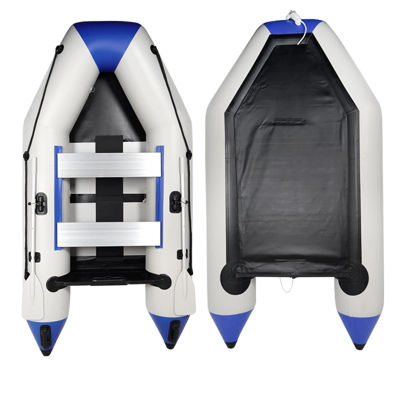 9.3FT 2 Person Inflatable Boat with Aluminum Oars, PVC Portable Inflatable Raft Boat,Inflatable Sport Tender Dinghy Boat