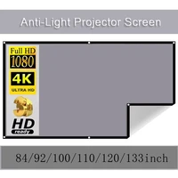 Gray Projector Screen Simple 16:9 Anti-Light Curtain 60/72/84/100/110/120/133/150 Inches Home Outdoor Office Portable 3d HD - Image 5