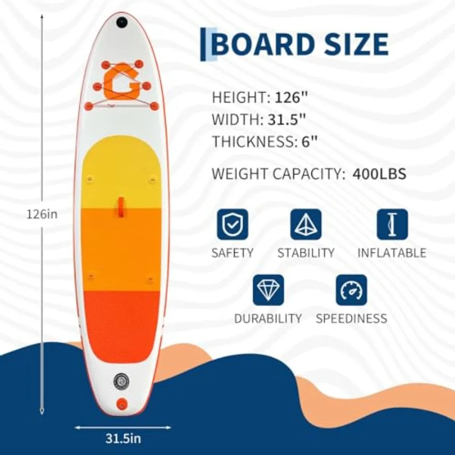 Inflatable Stand Up Paddle Board with Premium Accessories 2