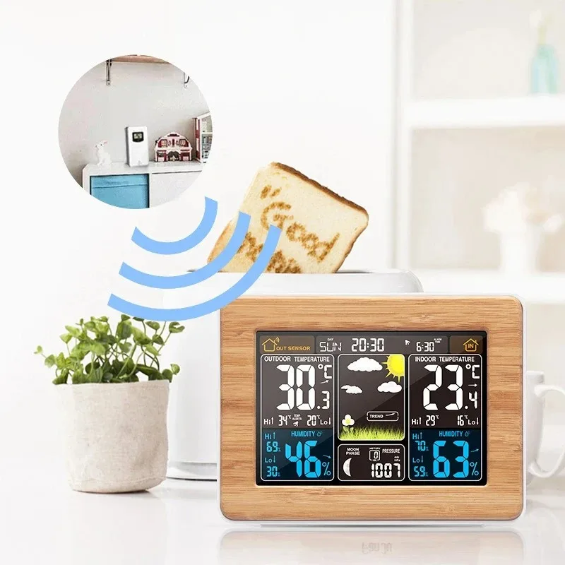 Stazione Meteo Digitale Con Sensore Esterno – Display LCD, Sveglia, Previsioni E Temperatura -20/+60°C, Portata 60m