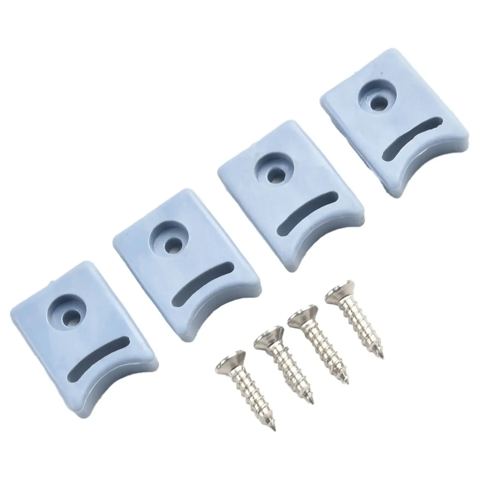 Shower Room Door Stops 4pcs Shower Room Door Pulley Rubber Stops/Bumpers Top And Bottom Hardware Bathroom Fixture Accessories