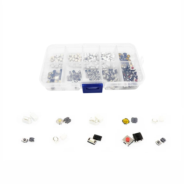 10 Microinterruttori Tattili 2 Pin - Per Telecomandi Auto, 4x6x2.5mm, Ricambio Per Chiavi Citroen/Peugeot/Nissan