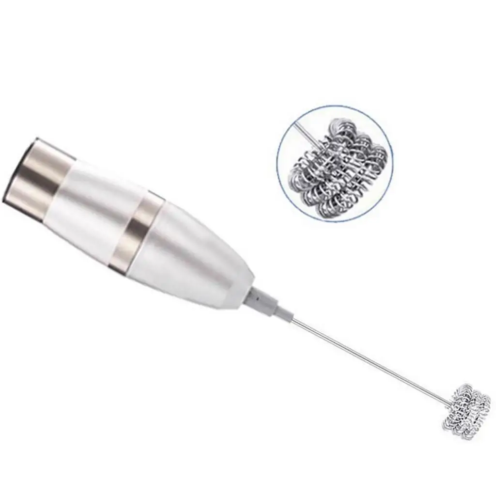 Egg Beater Milk Frother Handheld Electric Coffee Mixer Battery Operated