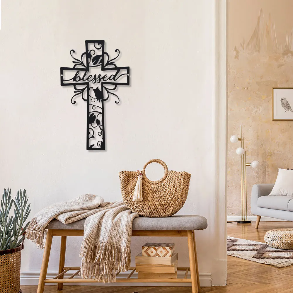 Blessed Metal Cross Wall Art 1