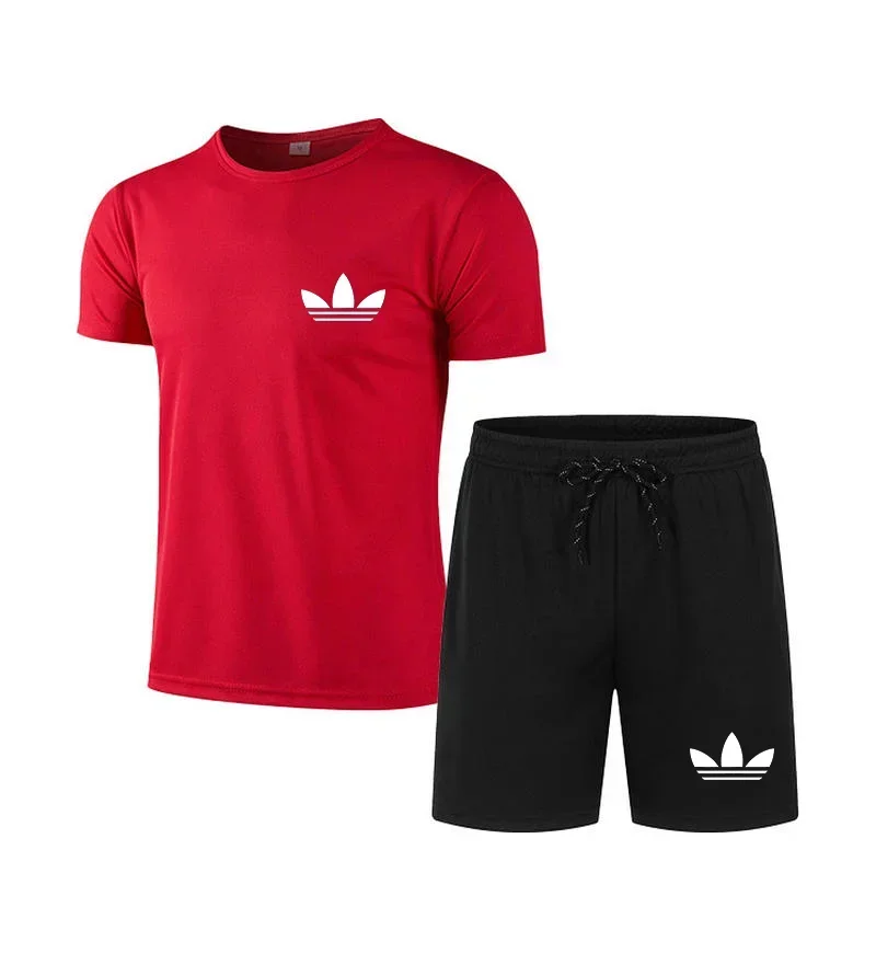 summer new men's brand set fashion quick drying sportswear short sleeved t shirt+sports shorts casual clothing jogging Summer New Men's Brand Set Fashion Quick drying Sportswear Short sleeved T-shirt+Sports Shorts Casual Clothing Jogging 5
