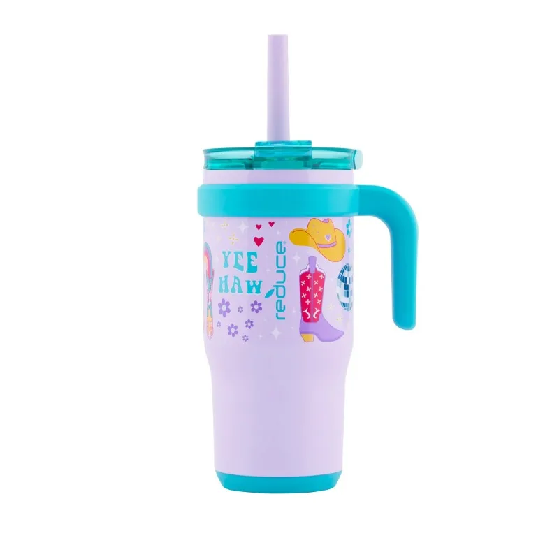 

Reduce Coldee Kids Tumbler with Straw & Handle - Spill-Proof Straw, Insulated Stainless Steel - 18oz