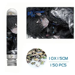 150PCS Mini Test Tube Jigsaw Puzzles - Adult Decompression & Educational Toy Set (C-047 Black Cat)
