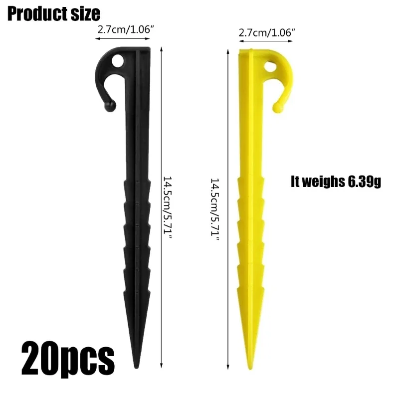 Spirals Plastic Tent Stakes Camping Tent Accessories Tent Pegs 10-30Pcs