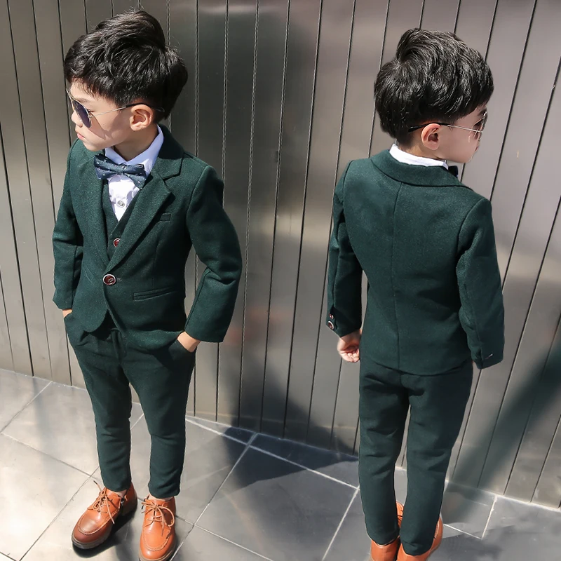 Boys Dark Green Tuxedo 1