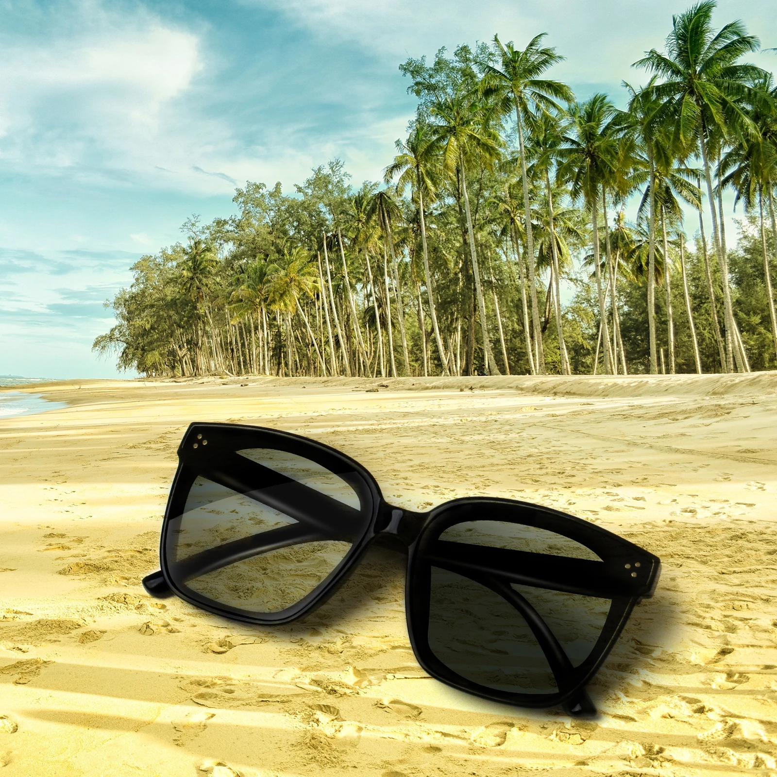 

SUNVOES classic square polarized sunglasses female male retro sports sunglasses fishing driving sunglasses UV protection 400
