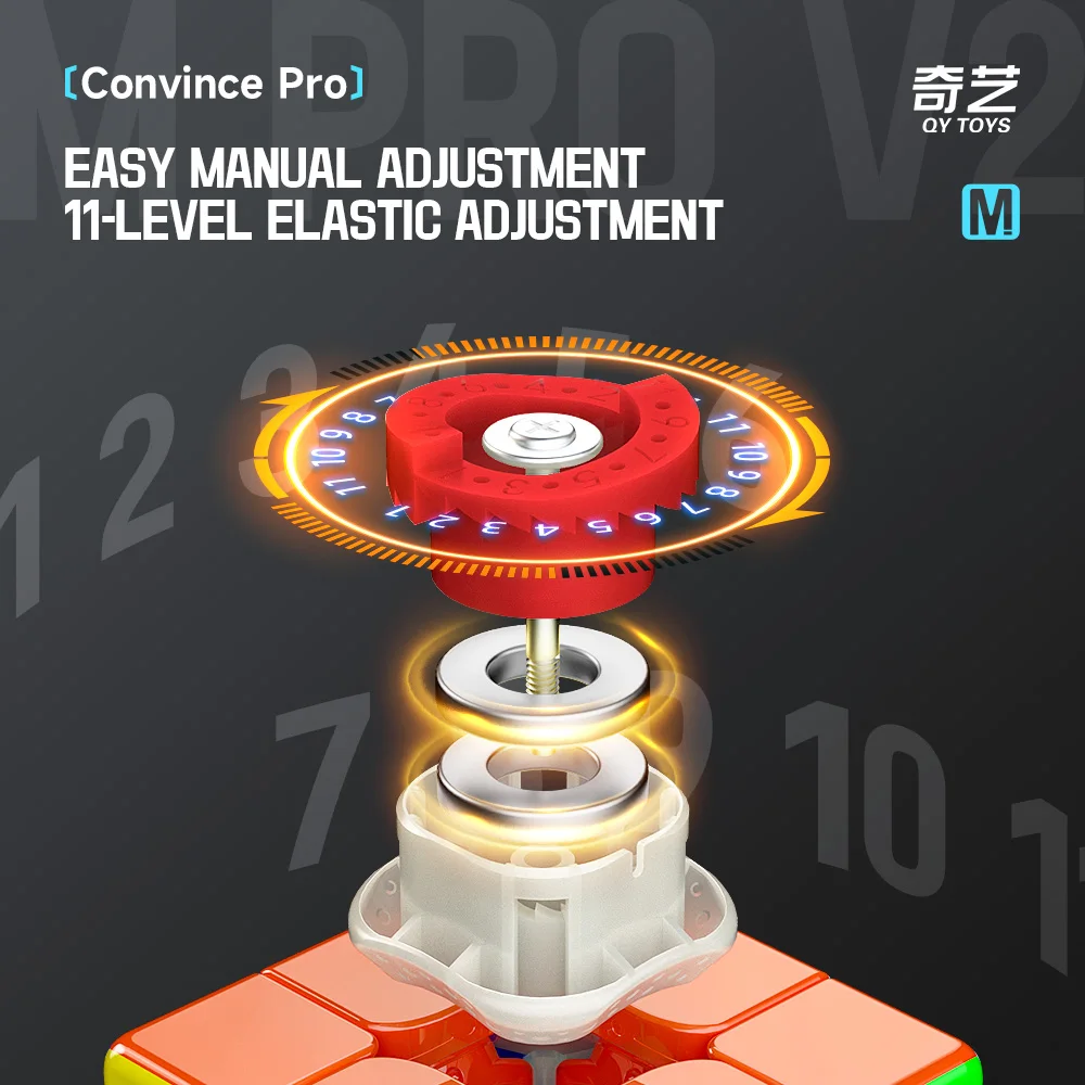 QiYi Speedcube M Pro V2 Magnetic Magic Cube QY 3x3 Cube Professional Puzzle 3&times;3 Children Fidget Toy Gift Game Cubo Magico speed cube puzzle toys puzzle cube magic cube puzzle magic puzzle toy