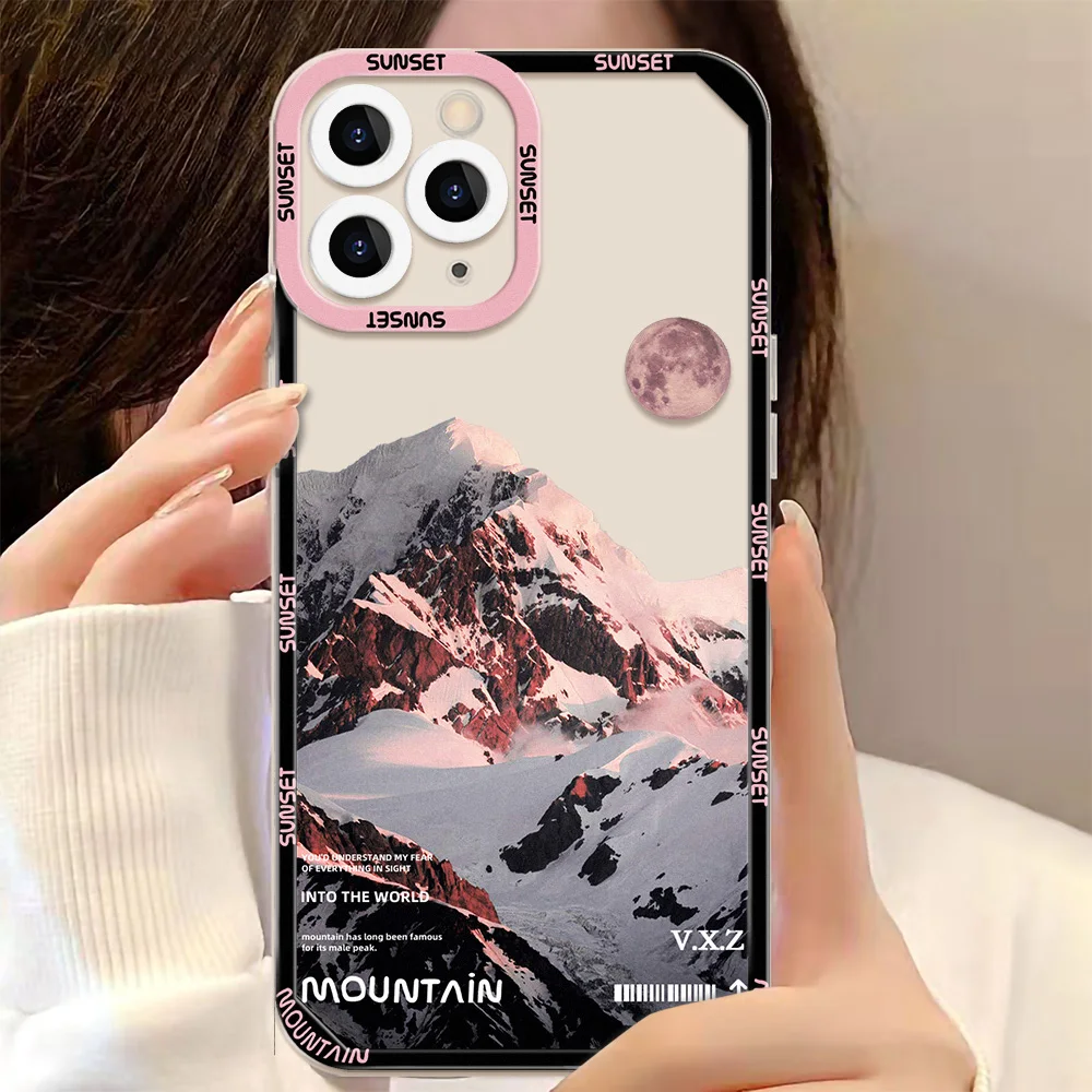 Landscape Stamp Label Phone Cases For iPhone 16 Case iPhone 14 15