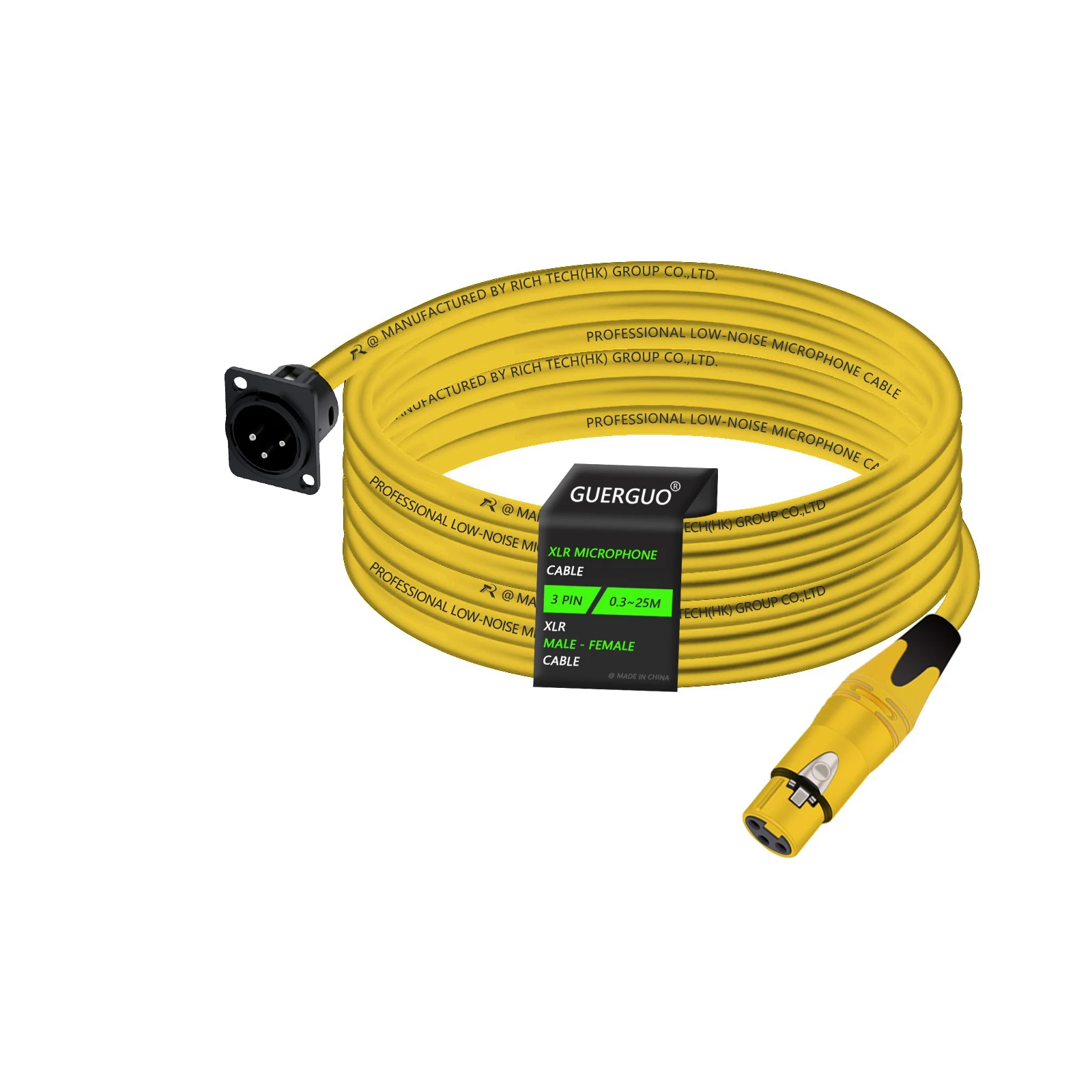 6-Pack XLR Male Panel Mount Connectors - 3 Pin Chassis Jacks For Audio Equipment