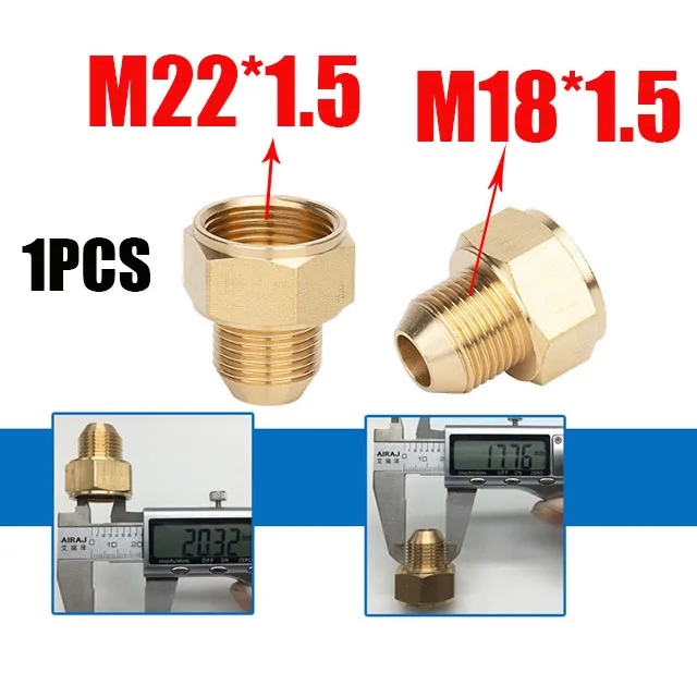 Ottone 3/8 "1/2" M14 M18 M22 Filettatura Connettore Maschio Femmina Adattatore Idropulrice Pistola Tubo Connettore Raccordo In Ottone - Foto 2