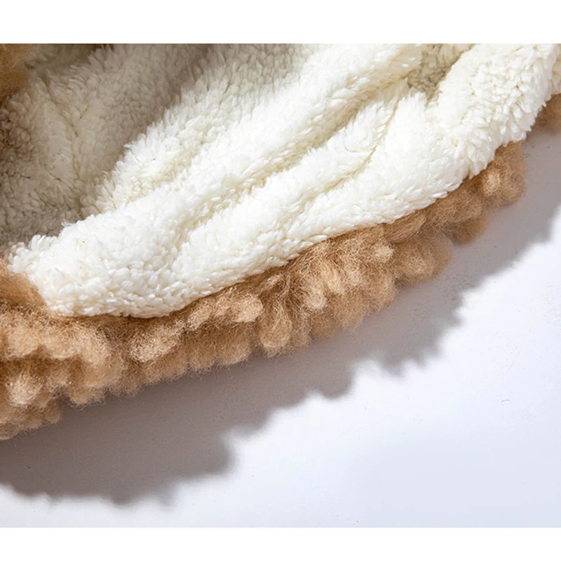 Big-ear Bear Cashmere Bomber Hats Women Fluffy Hat with Ears Autumn Winter Cute Pullover Earmuffs Warm Cap Bandage,winter hat,knitted earflap hat