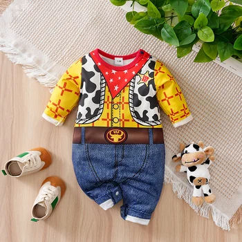 0-24 months newborns Baby Clothes One-Piece Cartoon Anime Long sleeves Trousers Banquet Spring Autumn Fashion neonatal clothing 1