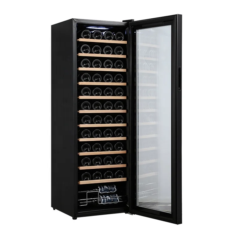 46 Bottles Glass Door Freestanding Compressor Cooling Wine Display Dispenser Fridge